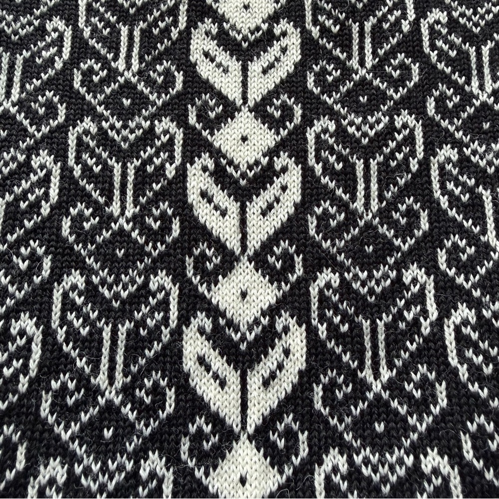 Norlender 100% Wool Black and White Patterned Women's Vest XXL - Picture 7 of 14